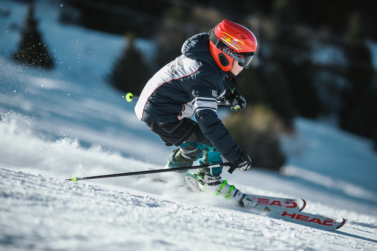 skier going down Shawnee Mountain Ski Resort